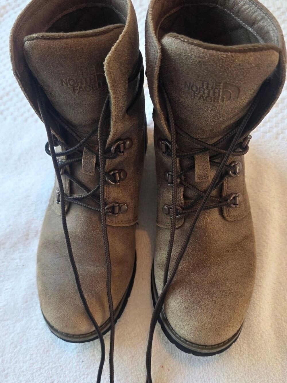 The North Face Ballard Lace II Brown Suede Lace Up Winter Boots Women's Size 6